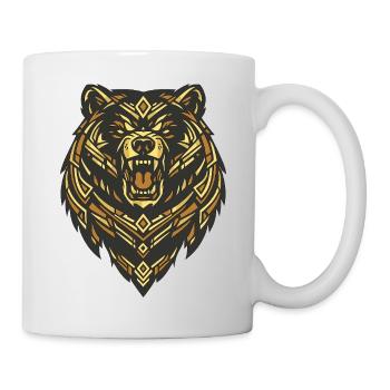 Bearhead Tribal Geometry - Mug - white - Right
