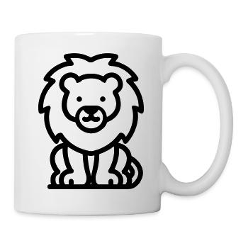Löwe - Tasse - Weiß - Rechts