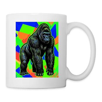 Gorilla - Tasse - Weiß - Rechts