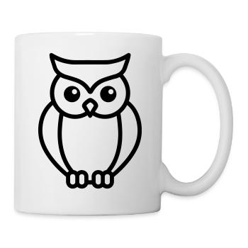 chouette - Mug blanc - blanc - Droite