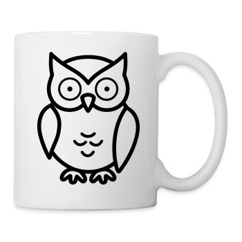 chouette - Mug blanc - blanc - Droite