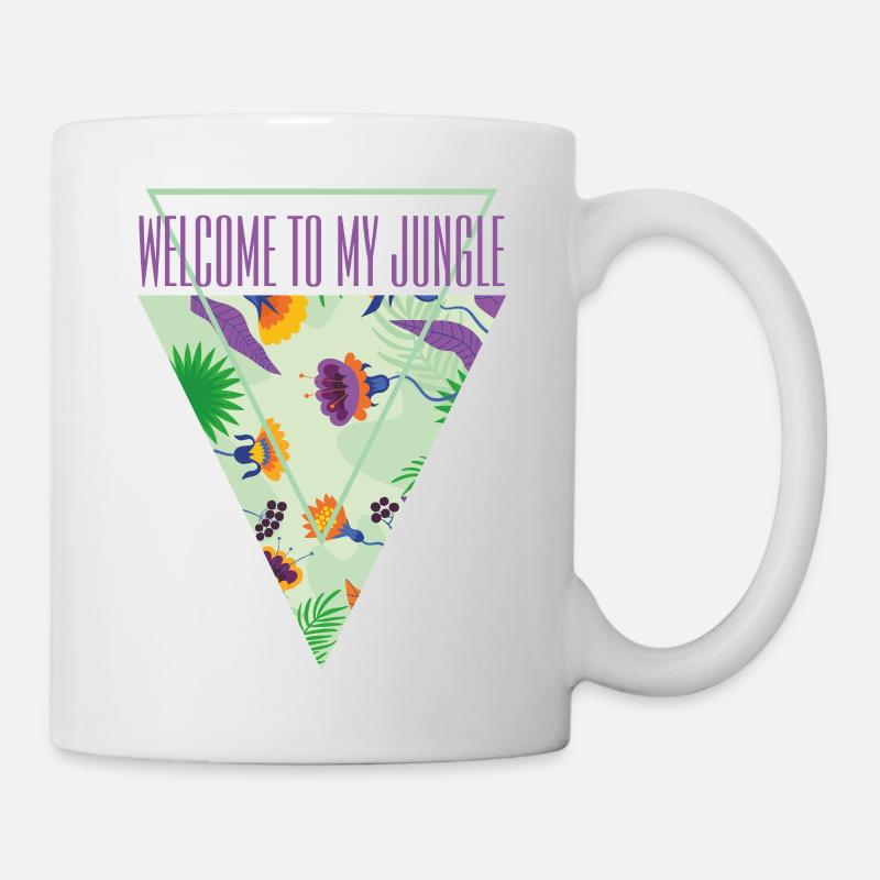 Willkommen im Dschungel - Tasse - Weiß