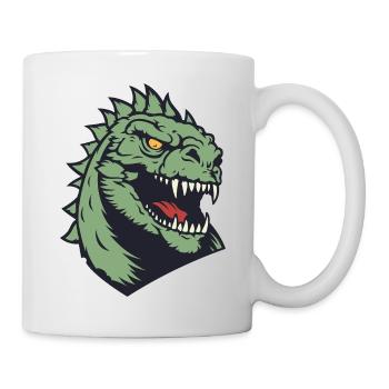 Green Dino Head Illustration - Mug - white - Right