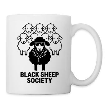 Nonkonformist: Der Schwarze Schaf-Kreis - Tasse - Weiß - Rechts