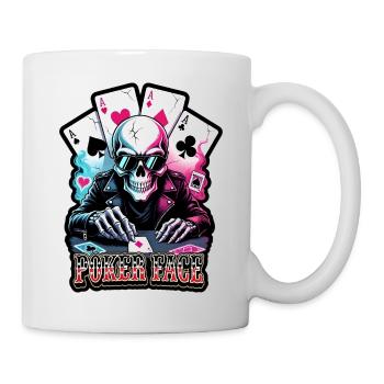Poker Skull Neon Look - Mug - white - Right