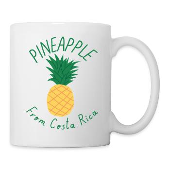 Chemise ananas Costa Rica Été tropical - Mug blanc - blanc - Droite