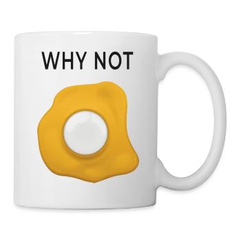 Pourquoi ne pas repenser les œufs au plat - Mug blanc - blanc - Droite