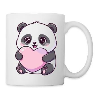 Kawaii Panda Herzliebe - Tasse - Weiß - Rechts