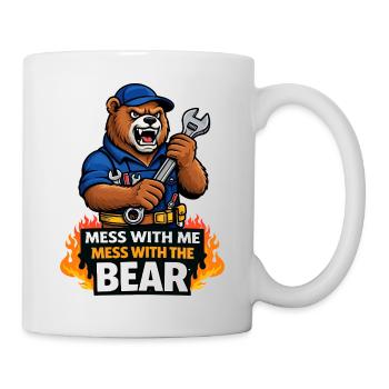 Bärenmechanik: Spiel mit mir, Bär - Tasse - Weiß - Rechts