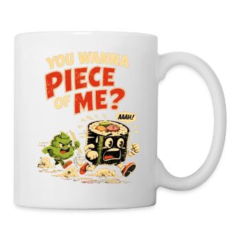Wasabi Hunt: Retro Sushi Saying – Piece of Me? - Mug - white - Right