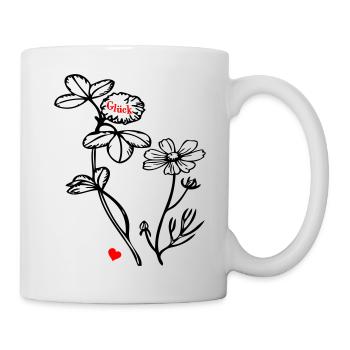 Wildblumen - Tasse - Weiß - Rechts