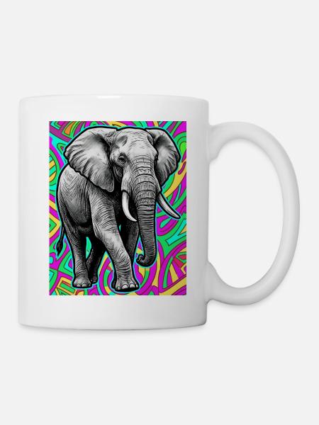 Elefant - Tasse - Weiß