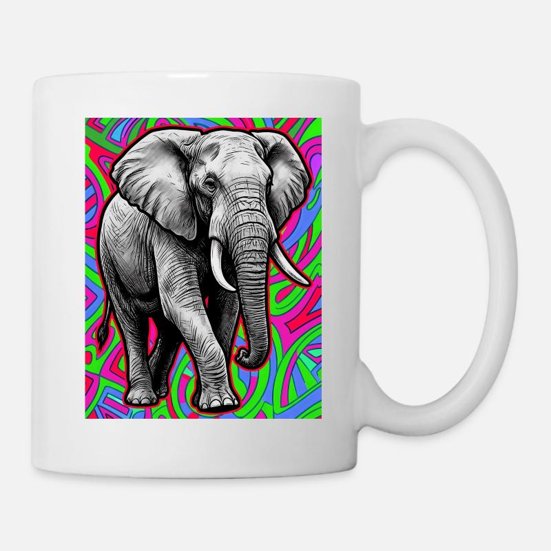 Elefant - Tasse - Weiß