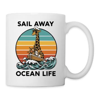 Giraffe Marine Sail Away Ocean Life - Mug - white - Right