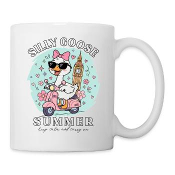 Lustiges Silly Goose Summer England London Reise - Tasse - Weiß - Rechts