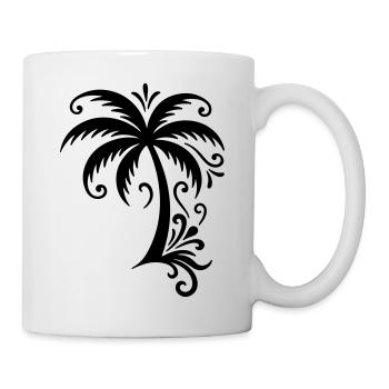 Palm tree icon beach - Mug - white - Right