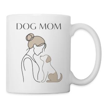 Dog Mom – Un design adoré pour la fête des mères - Mug blanc - blanc - Droite