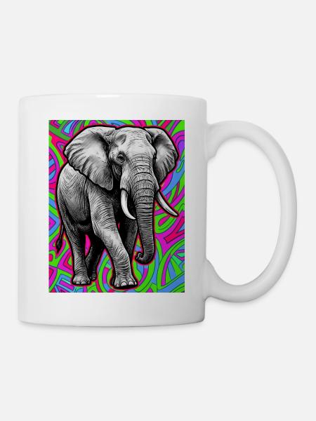 Elefant - Tasse - Weiß