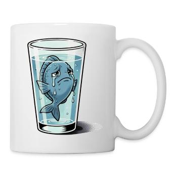 Fish Sea Animal Animal Glass Symbol Water Sad - Mug - white - Right
