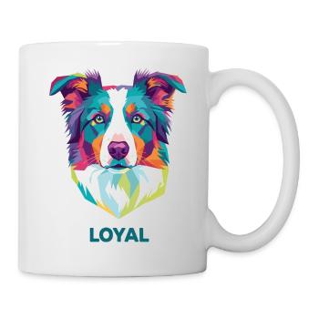 Loyal Prisma Hundeporträt - Tasse - Weiß - Rechts