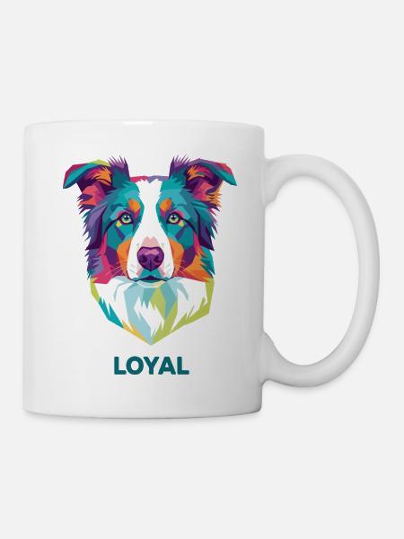 Loyal Prisma Hundeporträt - Tasse - Weiß