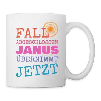 Lustig Janus - Tasse - Weiß - Rechts