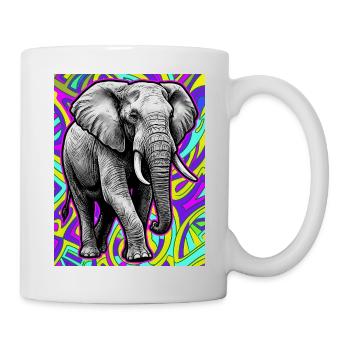 éléphant - Mug blanc - blanc - Droite