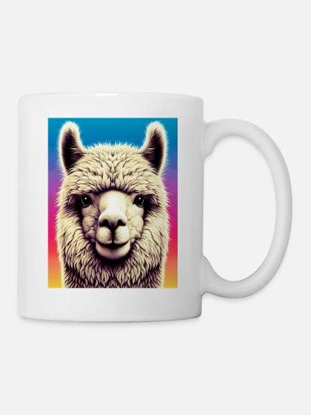 Alpaka - Tasse - Weiß