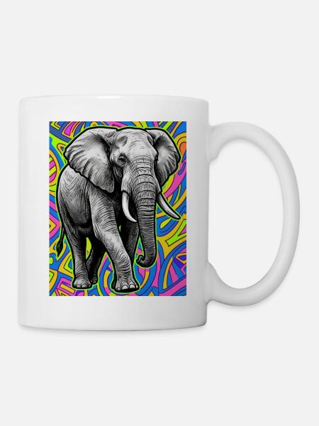 Elefant - Tasse - Weiß