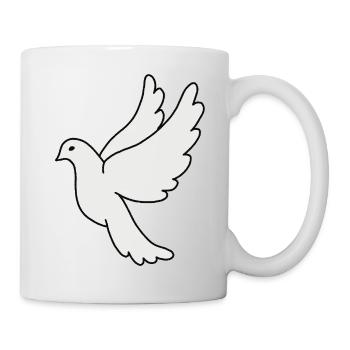 White Dove Silhouette - Mug - white - Right