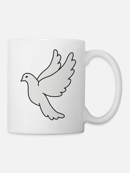 White Dove Silhouette - Mug - white