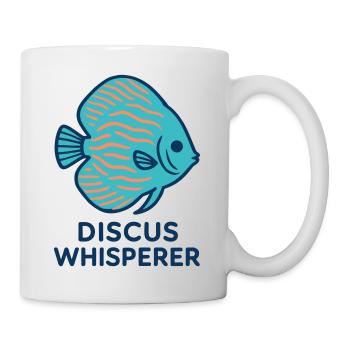 Leidenschaftlich für Blau- und Orange-Diskusfische - Tasse - Weiß - Rechts