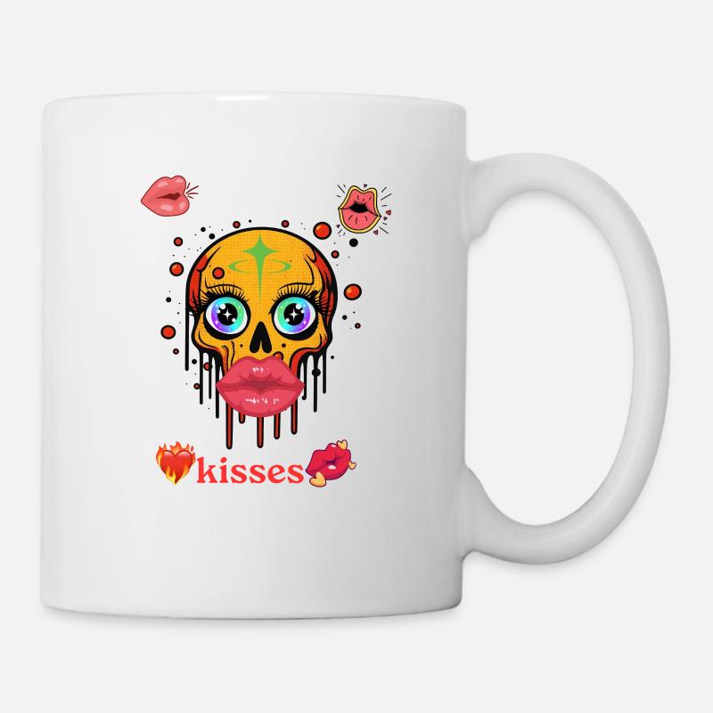 Bisous design de t-shirt. - Mug blanc - blanc