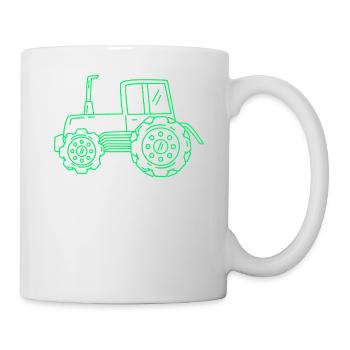 Echte Männer fahren Traktor - Landwirt Bauer Spruc - Tasse - Weiß - Rechts