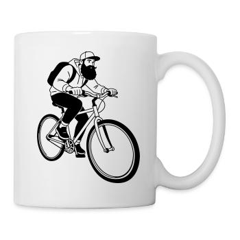 bike hipster - Mug - white - Right