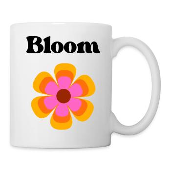 Retro Flower Circle Pink Orange Bloom - Mug - white - Right