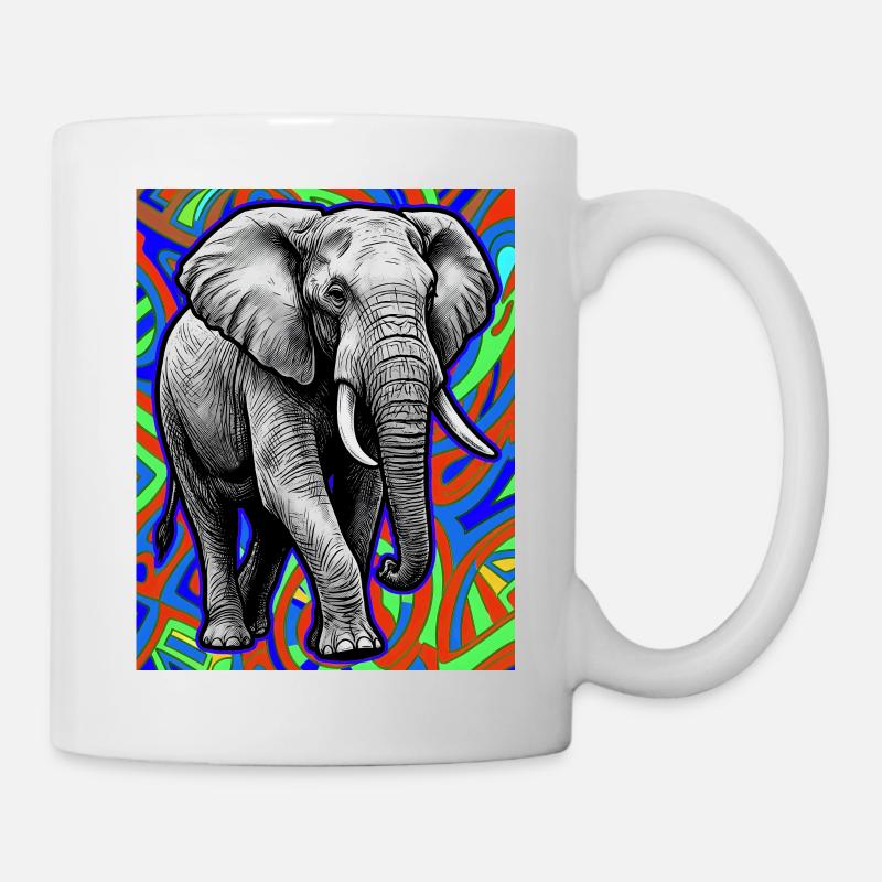Elefant - Tasse - Weiß