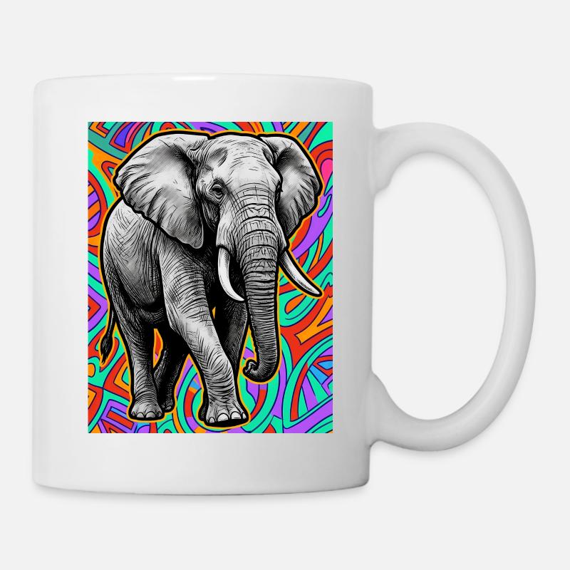 Elefant - Tasse - Weiß