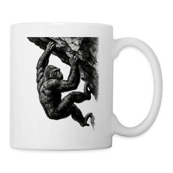 Realistic Gorilla: Bouldering & Grip Strength - Mug - white - Right