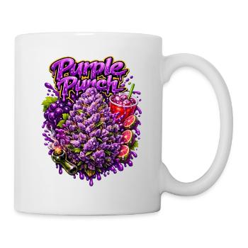Imprimé graffiti violet à la perforation - Mug blanc - blanc - Droite