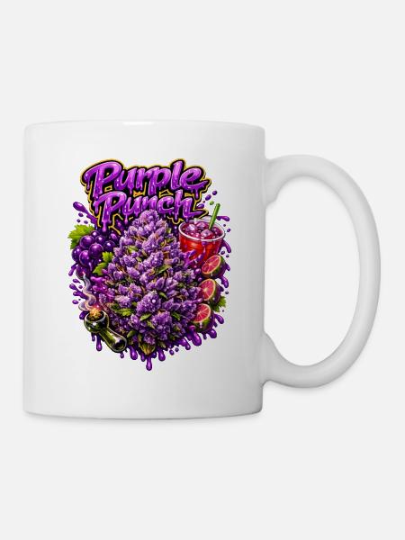 Purple Punch Graffiti-Druck - Tasse - Weiß