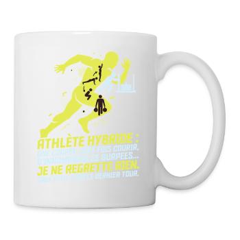 Athlète Hybride Course Fitness Humour Citation - Tasse - Weiß - Rechts
