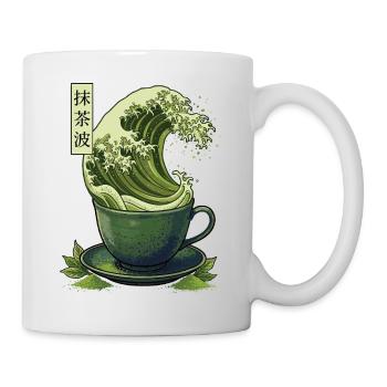 Matcha Wave Shirt Japan Style Tee Design - Tasse - Weiß - Rechts