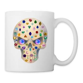 Gemstones Skull t-shirt design. - Mug - white - Right