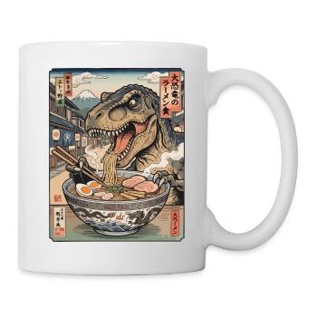 Ramen Roar: Dino, T-Rex in Ukiyo Street - Mug - white - Right