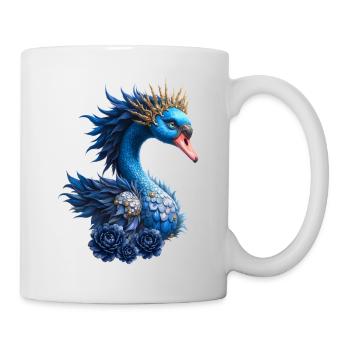 Royal Blue Bird with Crown - Mug - white - Right