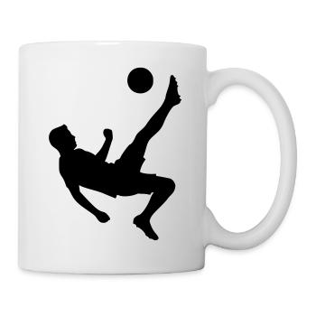 Fußballer Trikot Wappen Baustein - Tasse - Weiß - Rechts