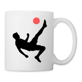 Football aérien dynamique - Mug blanc - blanc - Droite