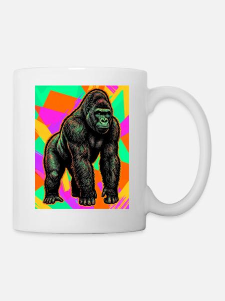 gorille - Mug blanc - blanc