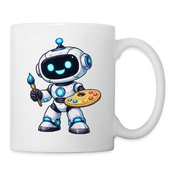Artistic Painting Robot with Palette - Mug - white - Right